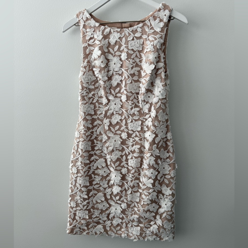 Aidan Mattox Embroidered Sleeveless Dress